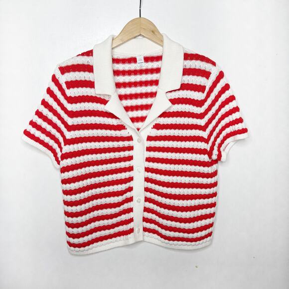 OLD NAVY Red Stripe Cardigan - Picture 1 of 3